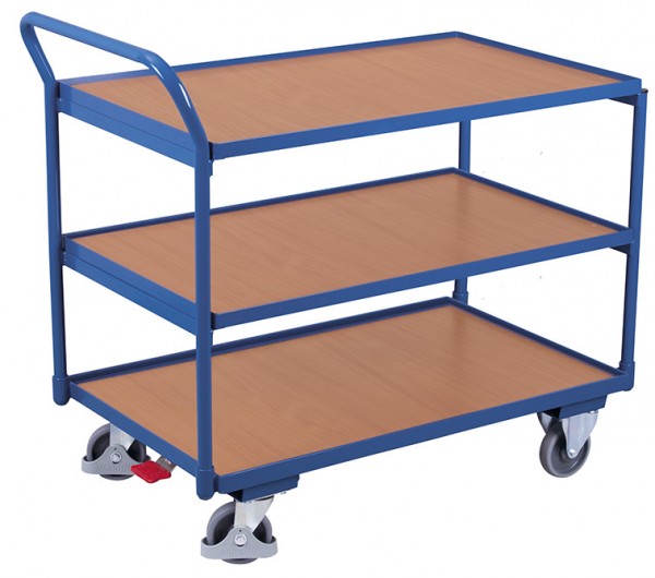 VARIOfit Tischwagen mit drei Ladeflächen, Baukasten-System, EasySTOP