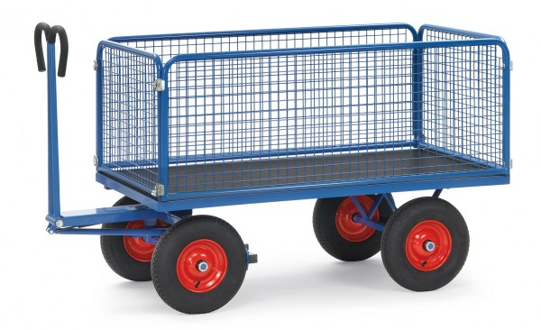 Fetra Handpritschenwagen mit Drahtgitterwänden, bis 1250 kg